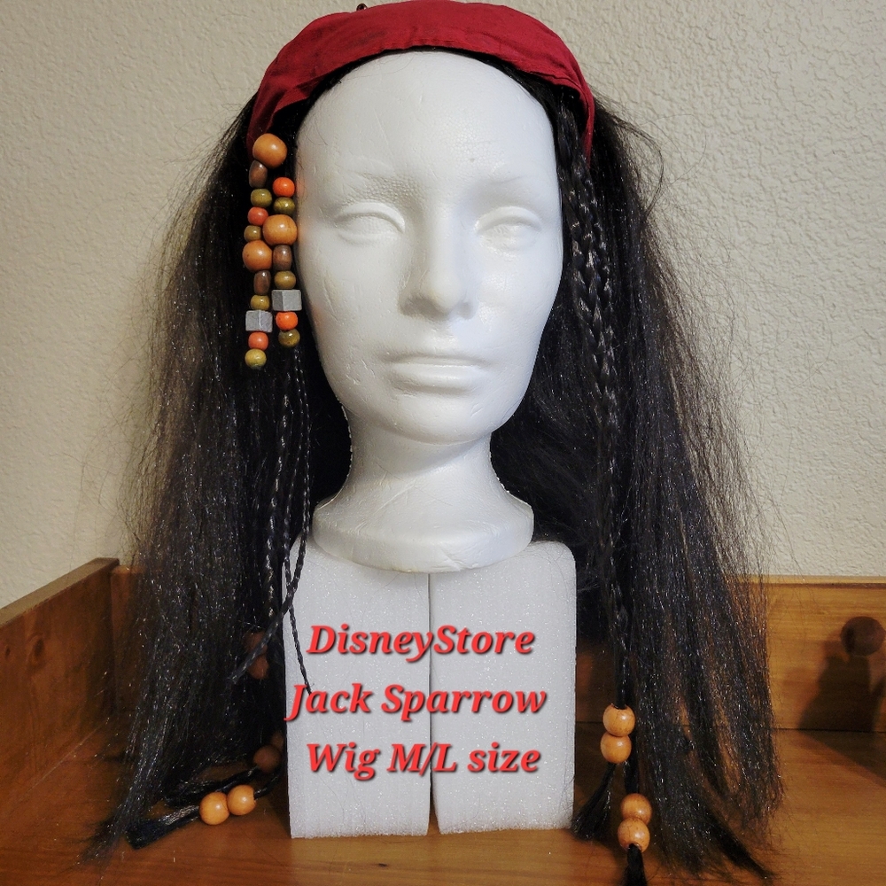 DisneyStore Jack Sparrow Wig Size M/L